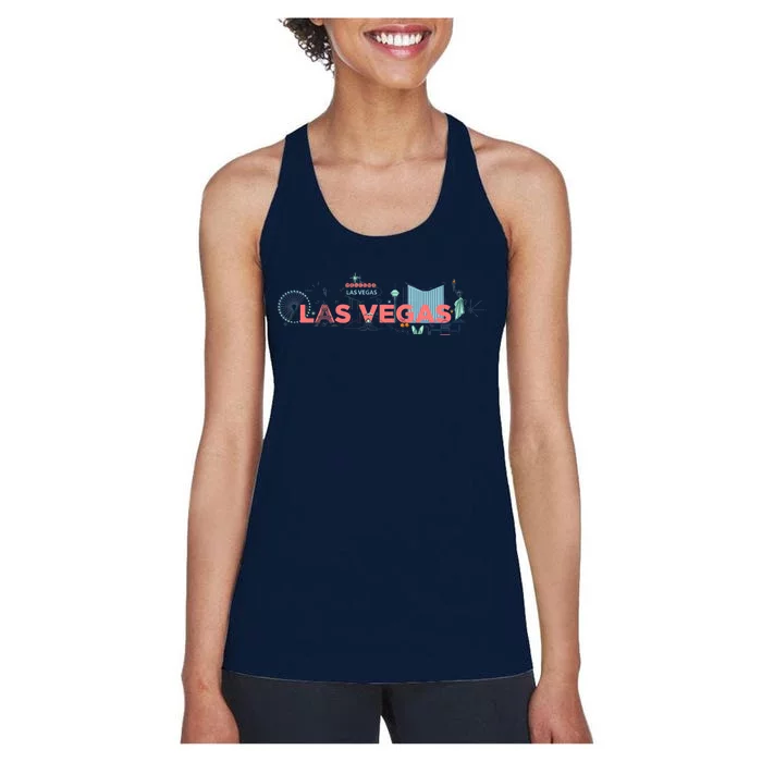 LAS Vegas Sketch Skyline Women's Racerback Tank