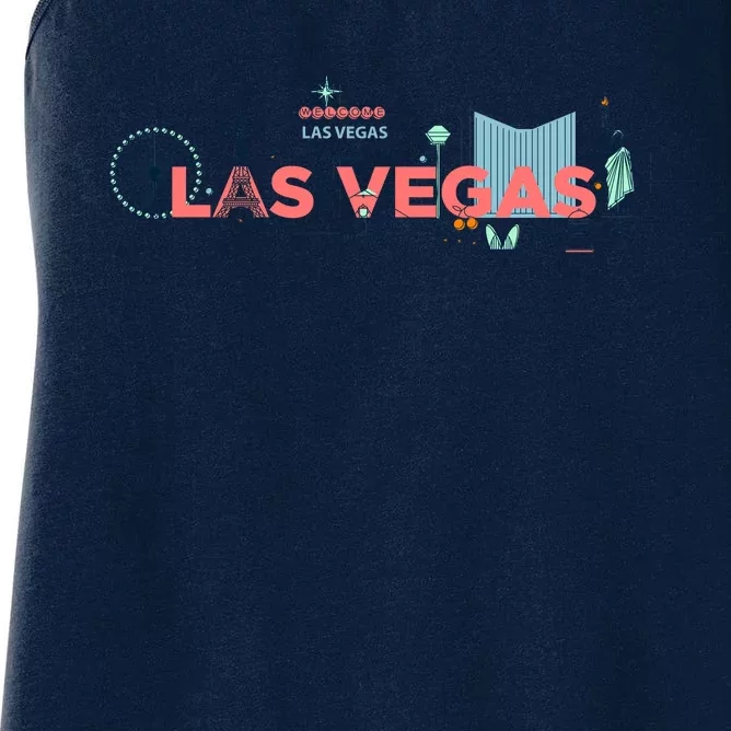 LAS Vegas Sketch Skyline Women's Racerback Tank