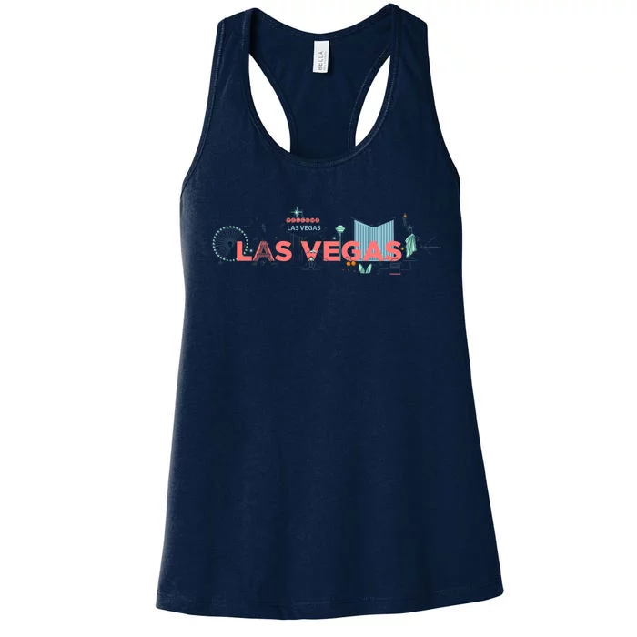 LAS Vegas Sketch Skyline Women's Racerback Tank