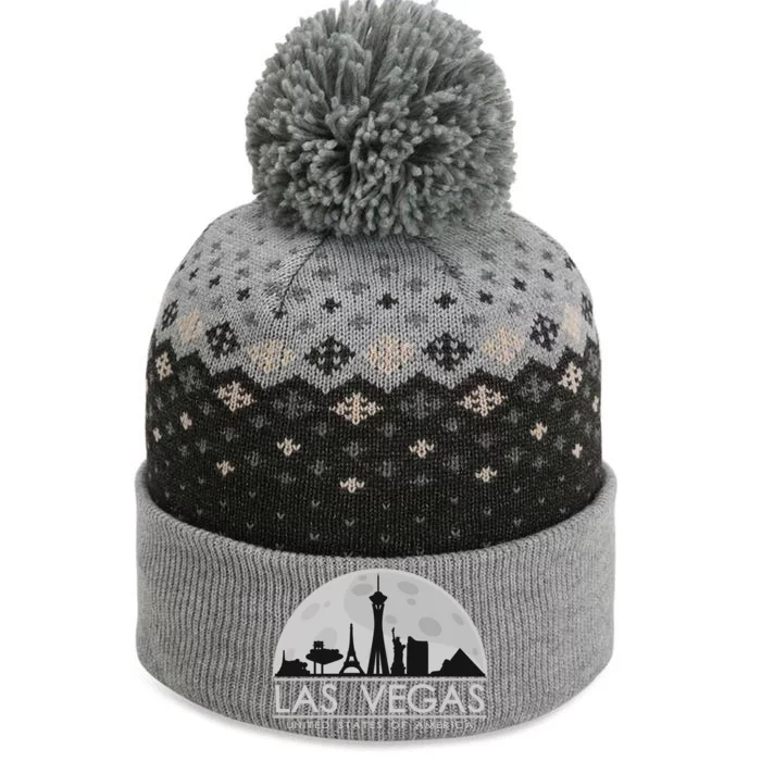 Las Vegas Skyline The Baniff Cuffed Pom Beanie