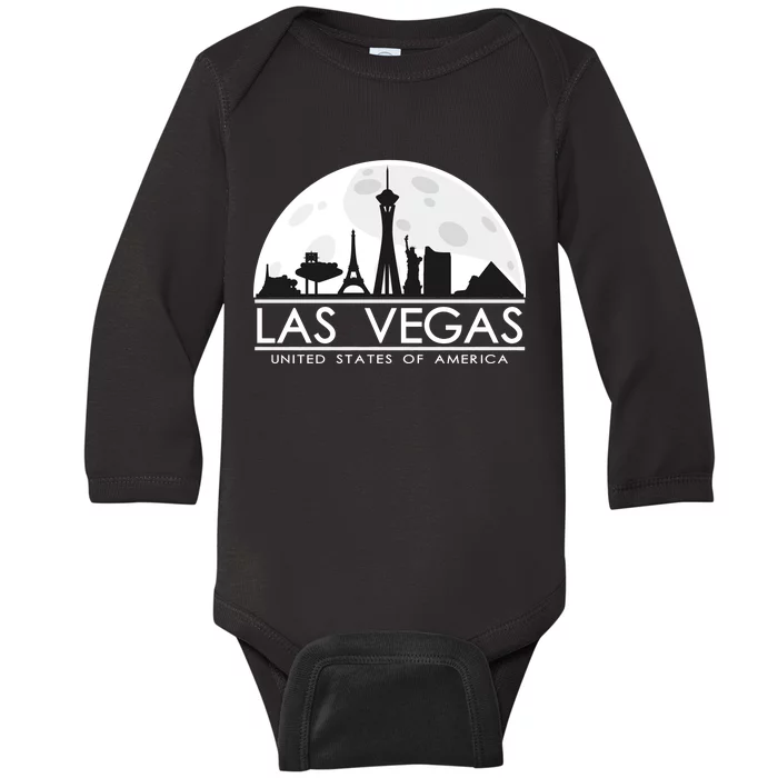 Las Vegas Skyline Baby Long Sleeve Bodysuit