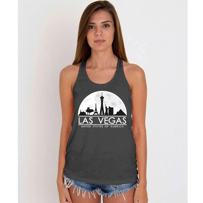 Las Vegas Skyline Women's Knotted Racerback Tank