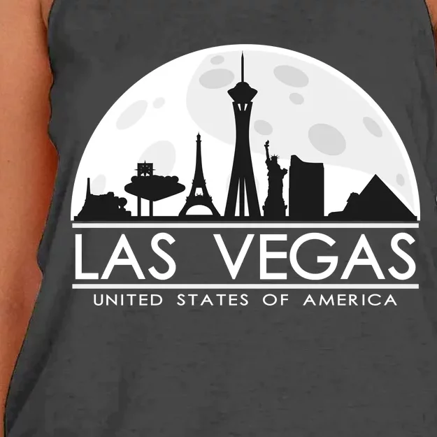 Las Vegas Skyline Women's Knotted Racerback Tank