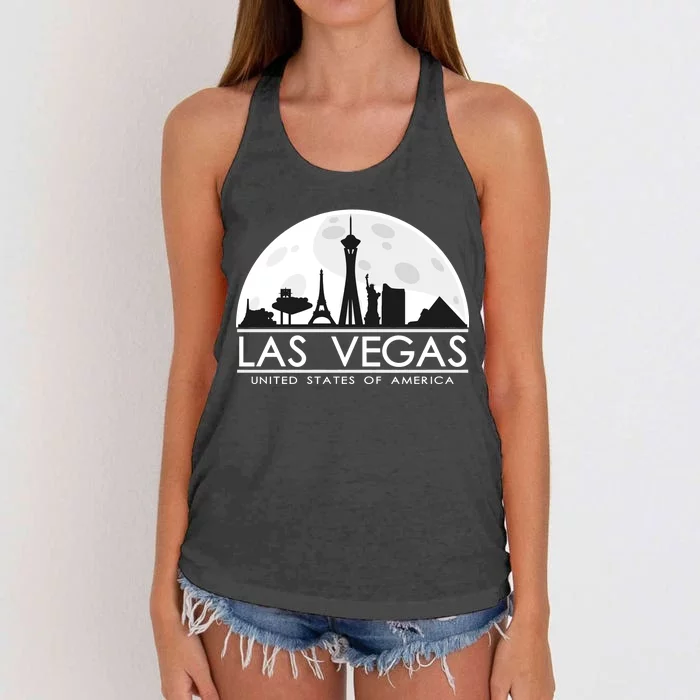 Las Vegas Skyline Women's Knotted Racerback Tank