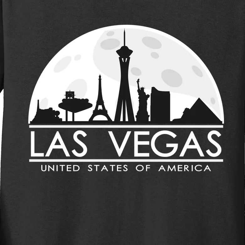 Las Vegas Skyline Kids Long Sleeve Shirt