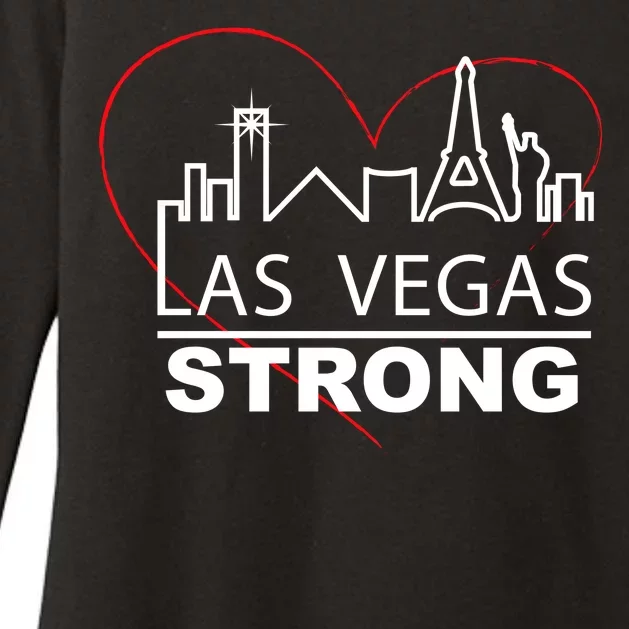 Las Vegas Strong Heart Skyline Womens CVC Long Sleeve Shirt