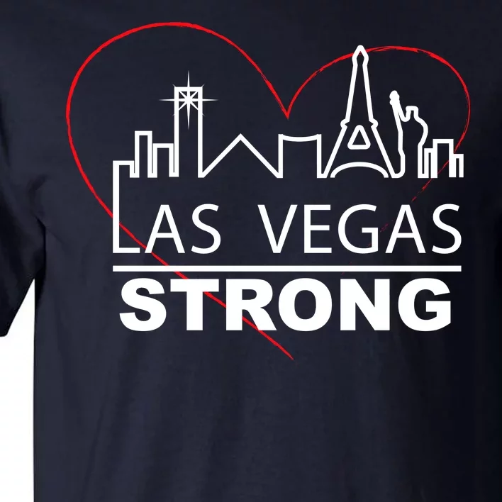 Las Vegas Strong Heart Skyline Tall T-Shirt