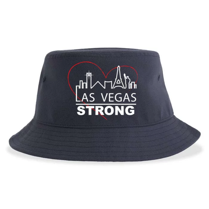 Las Vegas Strong Heart Skyline Sustainable Bucket Hat