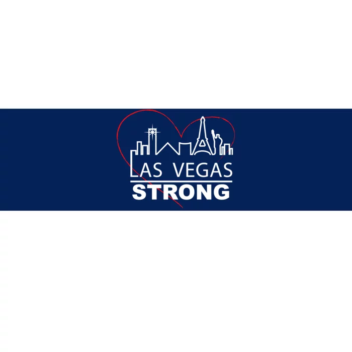 Las Vegas Strong Heart Skyline Bumper Sticker