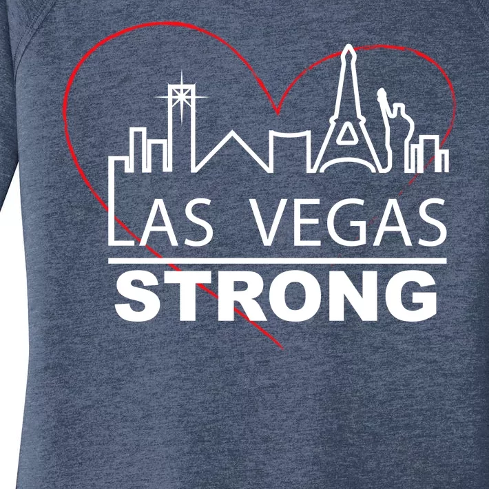 Las Vegas Strong Heart Skyline Women's Perfect Tri Tunic Long Sleeve Shirt