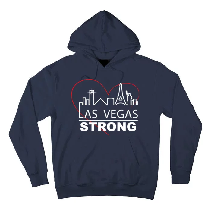 Las Vegas Strong Heart Skyline Tall Hoodie