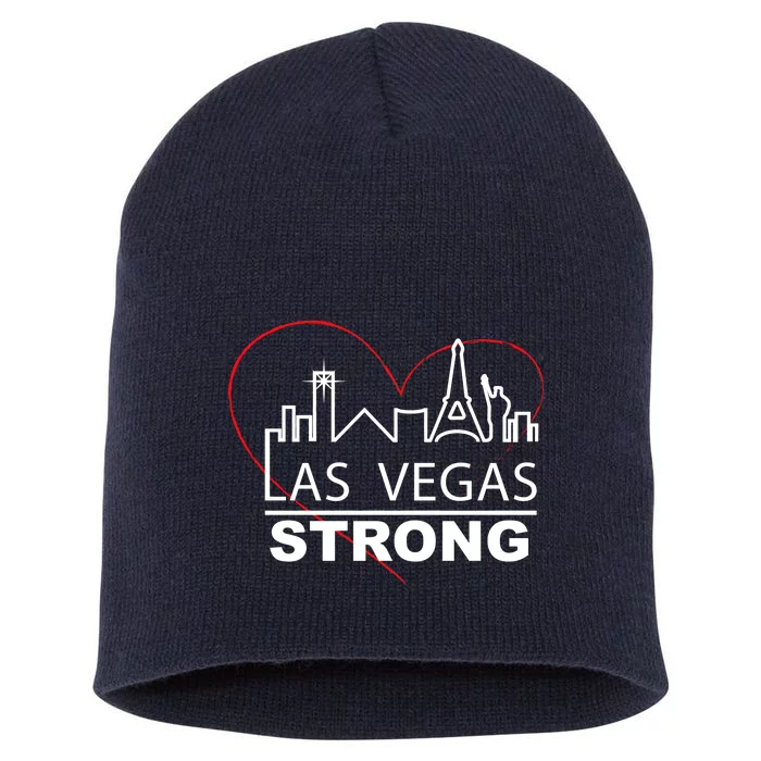 Las Vegas Strong Heart Skyline Short Acrylic Beanie