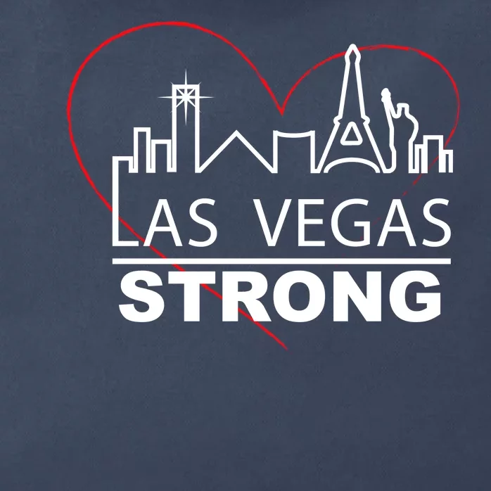 Las Vegas Strong Heart Skyline Zip Tote Bag