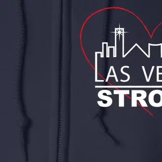 Las Vegas Strong Heart Skyline Full Zip Hoodie