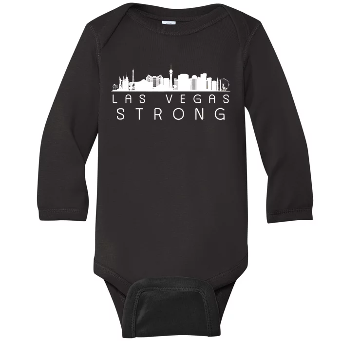 Las Vegas Strong Vegas Skyline Baby Long Sleeve Bodysuit