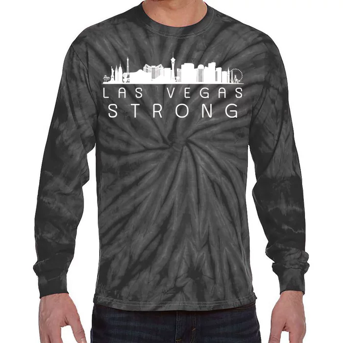 Las Vegas Strong Vegas Skyline Tie-Dye Long Sleeve Shirt