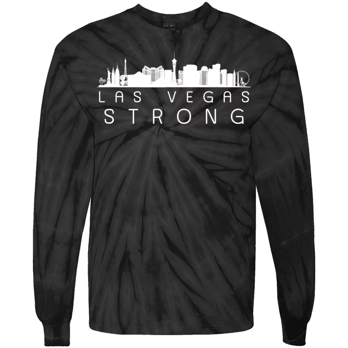 Las Vegas Strong Vegas Skyline Tie-Dye Long Sleeve Shirt