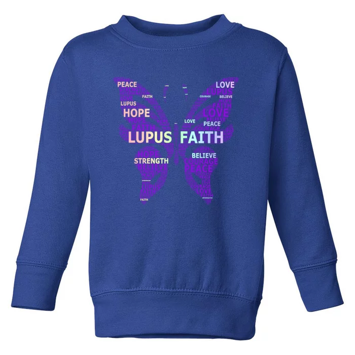 Lupus Awareness Support Strong Diva Survivor Purple Ribbon Gift Toddler Sweatshirt