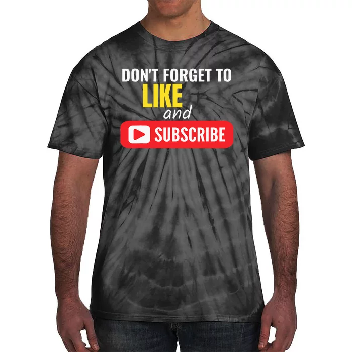 Like And Subscribe Vlogger Podcaster Influencer Tie-Dye T-Shirt