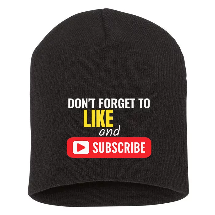 Like And Subscribe Vlogger Podcaster Influencer Short Acrylic Beanie