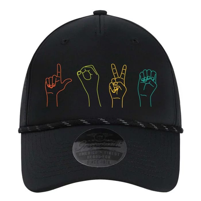 Love ASL Sign Language Alphabet Valentines Day Gift Idea Performance The Dyno Cap