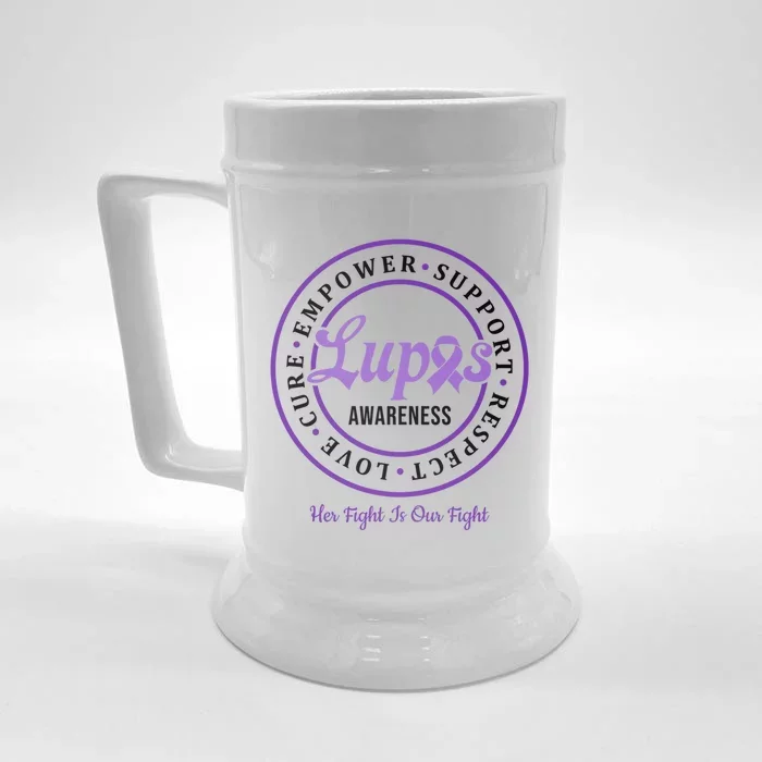 Lupus Awareness Support Team Gift Front & Back Beer Stein