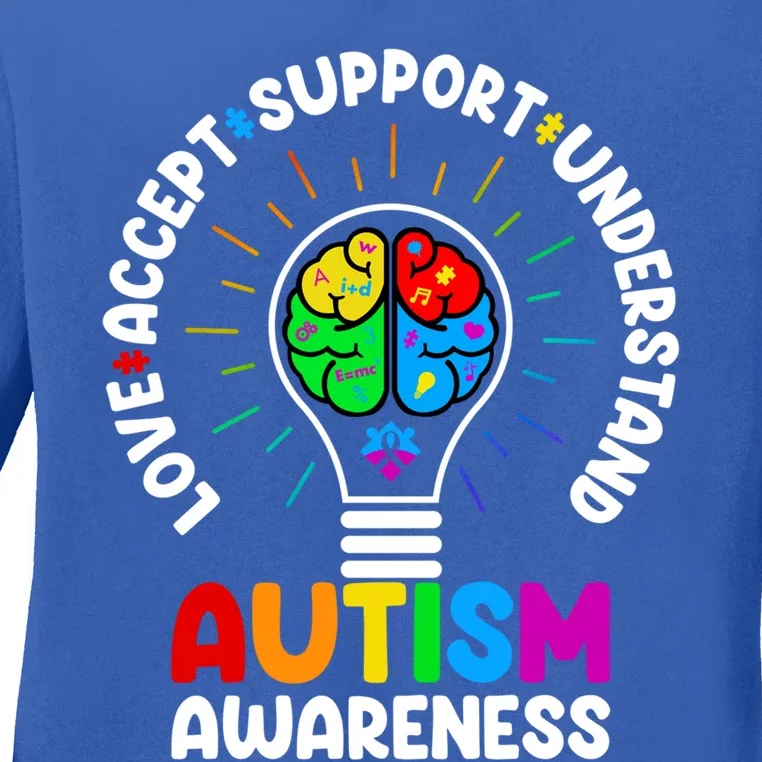 Love Accept Support Understand Autism Awareness Month Gift Ladies Long Sleeve Shirt