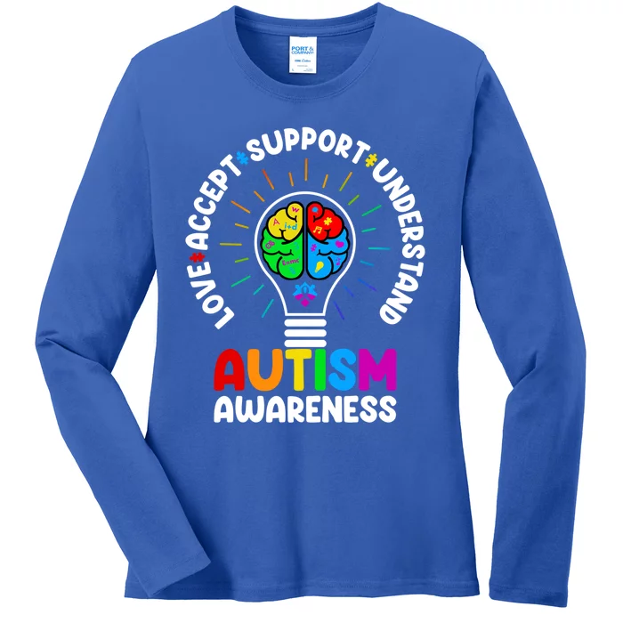 Love Accept Support Understand Autism Awareness Month Gift Ladies Long Sleeve Shirt