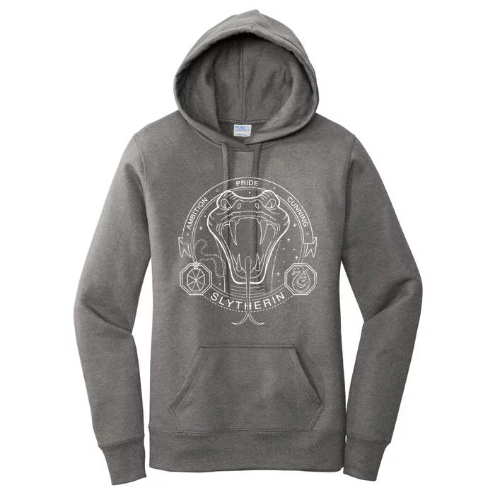 Line Art Snake Women's Pullover Hoodie