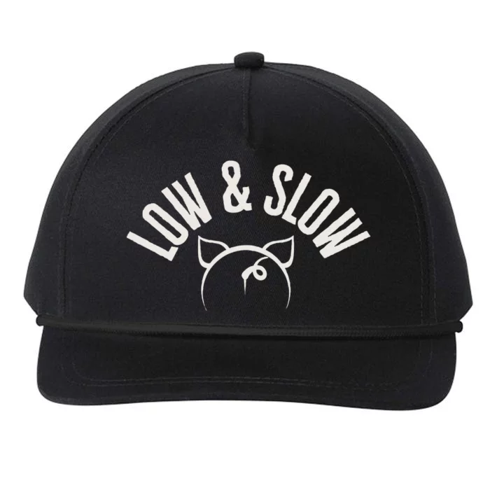 Low And Slow Meat Smoking Pork Smoking Mantra Snapback Five-Panel Rope Hat