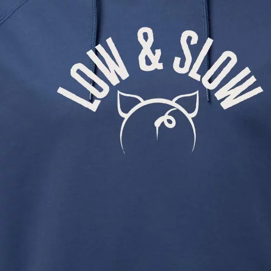 Low And Slow Meat Smoking Pork Smoking Mantra Performance Fleece Hoodie