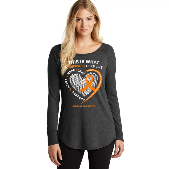 Leukemia Awareness Survivor Gifts Women's Perfect Tri Tunic Long Sleeve Shirt