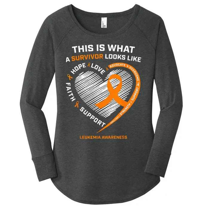 Leukemia Awareness Survivor Gifts Women's Perfect Tri Tunic Long Sleeve Shirt