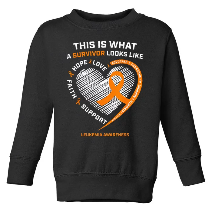 Leukemia Awareness Survivor Gifts Toddler Sweatshirt