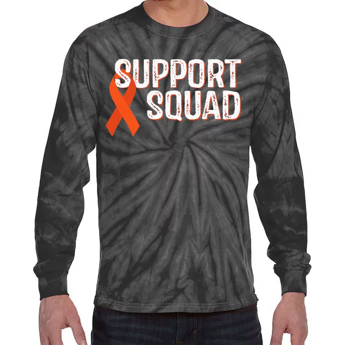 Leukemia Awareness Support Squad Tie-Dye Long Sleeve Shirt