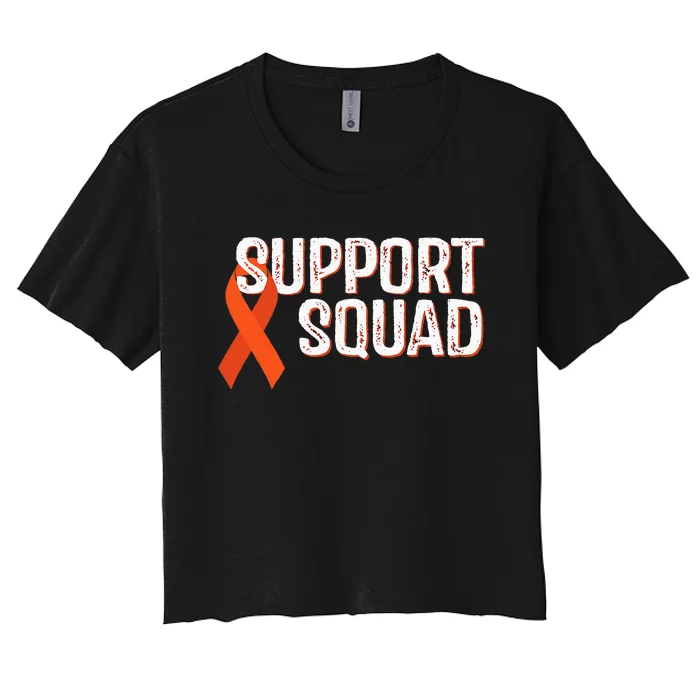 Leukemia Awareness Support Squad Women's Crop Top Tee