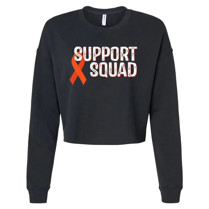 Leukemia Awareness Support Squad Cropped Pullover Crew