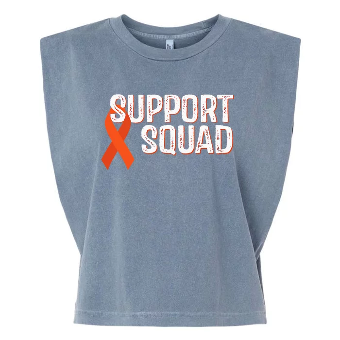 Leukemia Awareness Support Squad Garment-Dyed Women's Muscle Tee