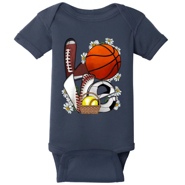 Love All Sports Baby Bodysuit