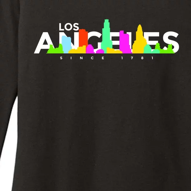 Los Angeles Skyline Since 1781 Womens CVC Long Sleeve Shirt