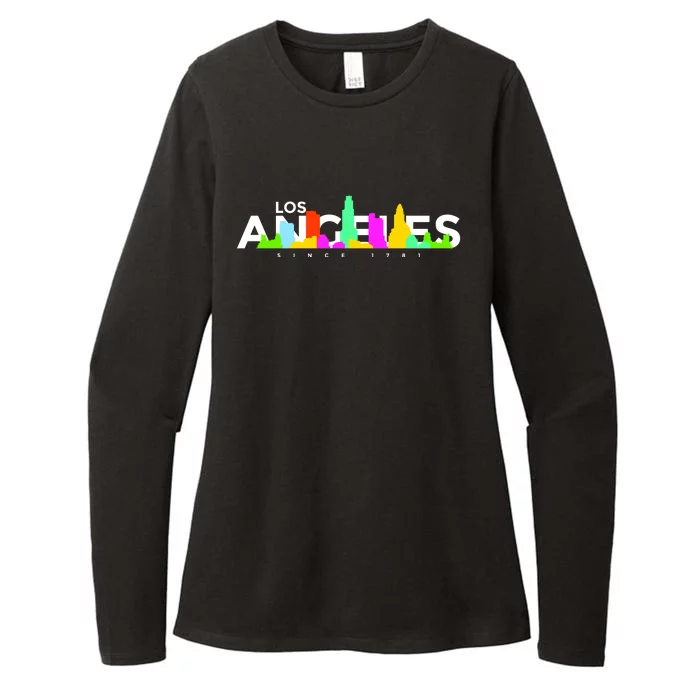 Los Angeles Skyline Since 1781 Womens CVC Long Sleeve Shirt