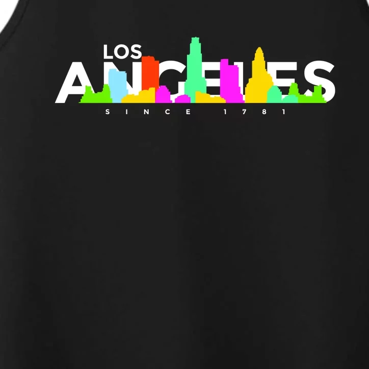 Los Angeles Skyline Since 1781 Performance Tank