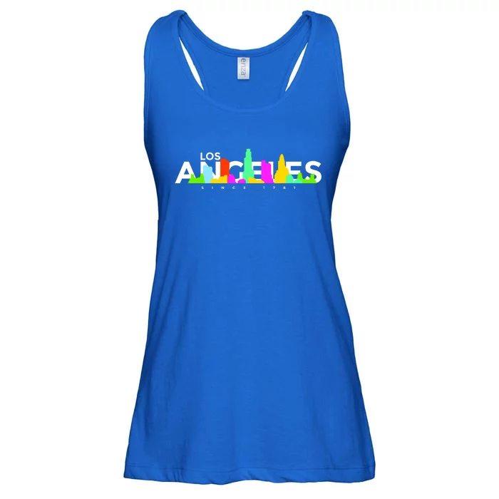 Los Angeles Skyline Since 1781 Ladies Essential Flowy Tank