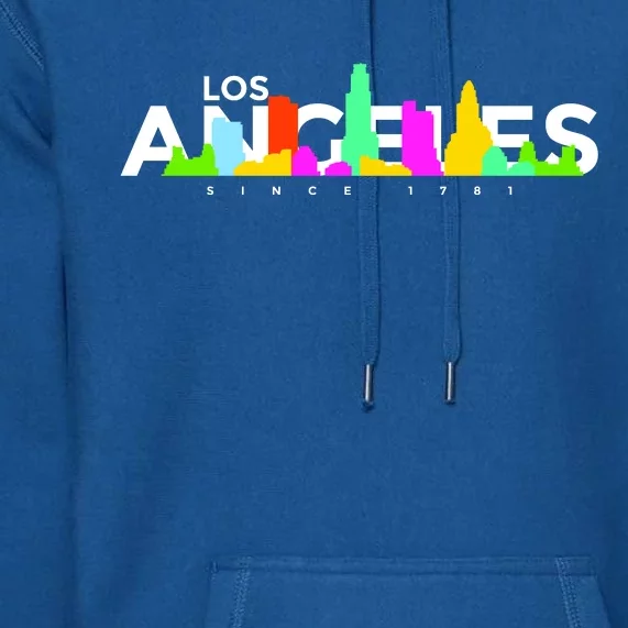 Los Angeles Skyline Since 1781 Premium Hoodie