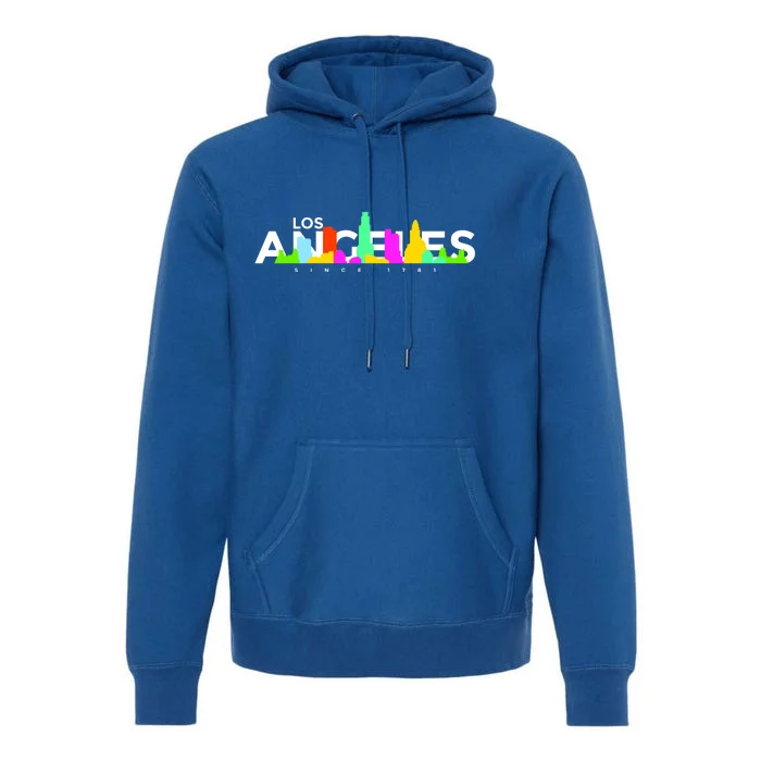 Los Angeles Skyline Since 1781 Premium Hoodie