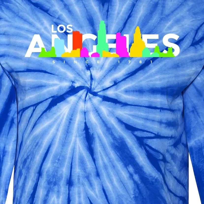 Los Angeles Skyline Since 1781 Tie-Dye Long Sleeve Shirt