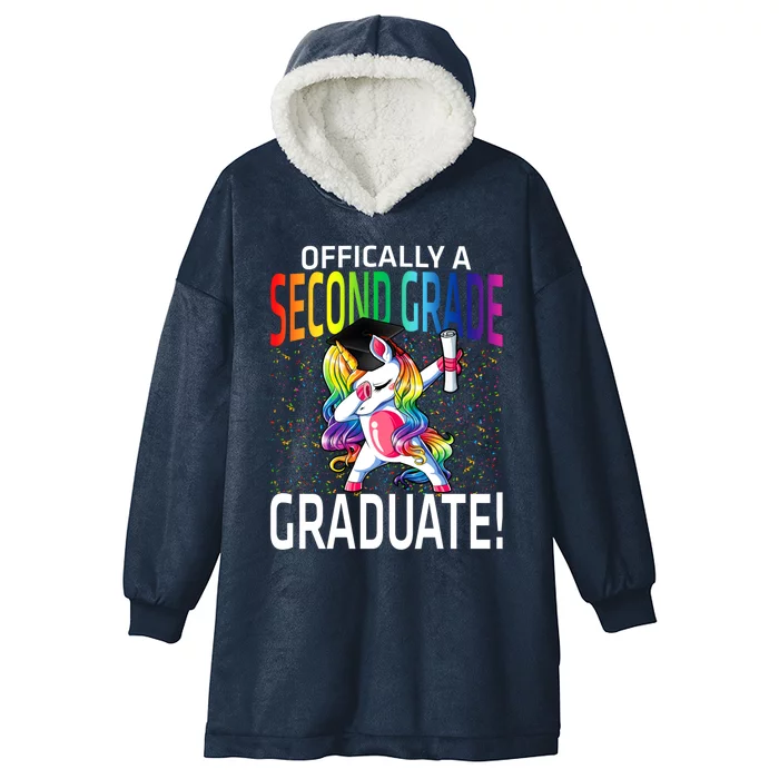 Ly A Second Grade Graduate Unicorn Gift Hooded Wearable Blanket