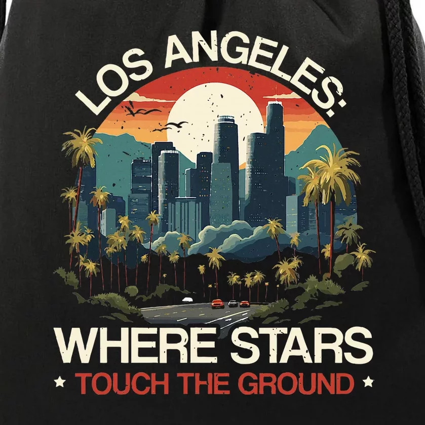 Los Angeles State California Usa America United States Drawstring Bag