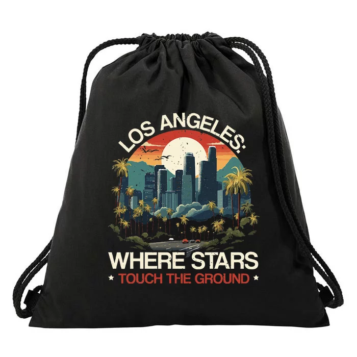 Los Angeles State California Usa America United States Drawstring Bag