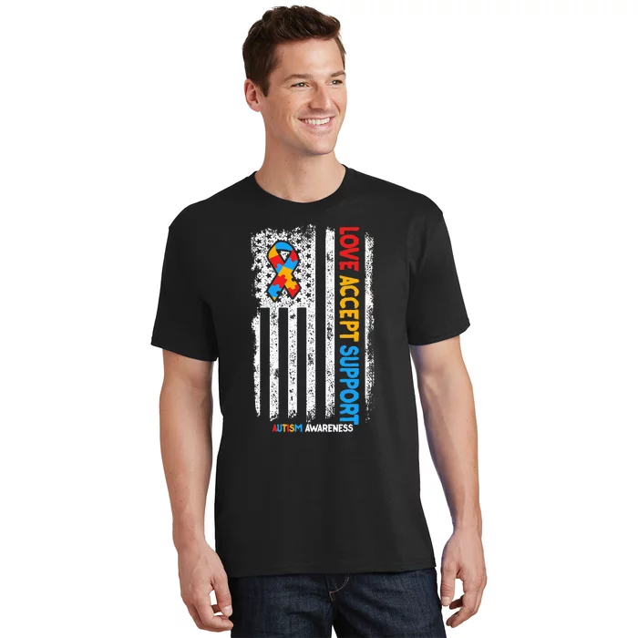 Love Accept Support Autism awareness T-Shirt